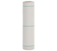Runheo Toile anti-mauvaises herbes blanche 0,5 x 200 m en polypropylène indéchirable avec rayures vertes et tissu de sol pour parterre, parterres surélevés, terrasse et jardins en pierre avec