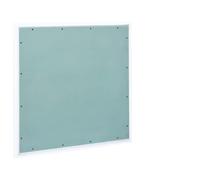 Runheo Trappe de révision avec cadre en aluminium et insert GK vert 500 x 500 mm, porte de maintenance pour mur, plafond, cloison sèche, porte d'inspection avec fermeture à ressort