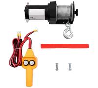 Runheo Treuil électrique 12 V 907 kg avec télécommande câble, câble métallique 15 m, moteur magnétique permanent, embrayage roue libre, treuil de remorque pour montagne, remorquage, chargement