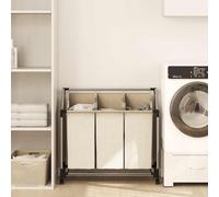 Runheo Trieuse à Linge avec 3 Sacs en Polyester pour buanderie Grande capacité Robuste supportant jusqu'à 20 kg, Facile à déplacer avec roulettes et poignées
