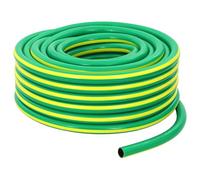 Runheo Tuyau d'arrosage à 5 couches, vert et jaune, 2,5 cm, 30 m, en PVC, flexible, ne se plie pas, pour arrosage, pulvérisation, nettoyage, lavage de voiture, extérieur, terrasse, balcon