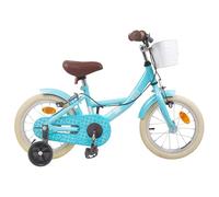 Runheo Vélo pour Enfants 14 Pouces Bleu Clair avec Guidons Réglables, Selle Ajustable, Frein Étrier, Construction en Acier, Conçu pour Les 3-5 Ans, Idéal pour Balades, Loisirs et Déplacements