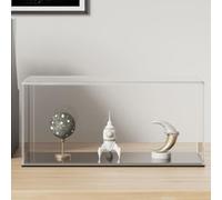 Runheo Vitrine en acrylique transparent 30 x 15 x 14 cm, 3 mm d'épaisseur, vitrine avec porte et serrure, vitrine pour objets de collection, bijoux, montre, magasin, foire, musée, protégée contre la