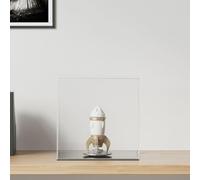 Runheo Vitrine en acrylique transparent 30 x 30 x 30 cm, 3 mm d'épaisseur, vitrine avec porte, protection contre la poussière pour objet de collection, modèle, bijoux, horloge, magasin, foire, musée