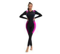 Runhomal Combinaison de Plongée Femme Zippé Maillot de Bain Musulmane Une Pièce Anti UV Natation Plongée Piscine