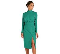 Runhomal Femme Taille Élastique Chemise À Boutons Manches Longues Robes D'Hôpital pour Robe Spa Élégante Uniforme pour Infirmières Vert M