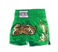 Runhomal Short de Sport MMA Garcon Fille Short de Boxe Muay Thai Kick Boxing Trunks pour Enfant 5-16 Ans Vert 8-12 Ans