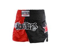 Runhomal Short de Sport MMA Garcon Short de Boxe Muay Thai Enfant Kick Boxing Boxer Trunks Rouge 17-18 Ans