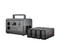 RUNHOOD HE1200 + 4 EB324 ¿ Station Modulaire 1200 W / 1296 Wh avec Batteries Échangeables à Chaud