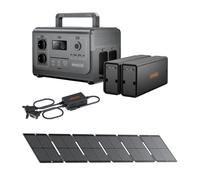 RUNHOOD Kit Atelier Mobile - 1200 W + 648 Wh + 100 W Solaire - Énergie Nomade pour Chantier et Réparation
