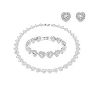 runhuabaihuo Ensemble de bijoux Design, collier, pendentif, boucles d'oreilles, Bracelet, luxueux et idéal for Banquet(Scjbkfa-L1268)