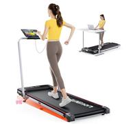 RUNIMON Tapis de Course, 6 en 1 Tapis de Marche Pliable Inclinable, Pente 9%, 12 km/h, 2.5HP, Tapis Roulant avec 2 Écrans LED, APP Intelligente, Deux Modes de Contrôle
