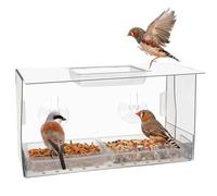 Runioney Mangeoire à Oiseaux de Fenêtre. Les Oiseaux Se Nourrissent sans Être Dérangés Pendant Que Vous Regardez. Mangeoires de Fenêtre Innovantes avec Ventouses Puissantes