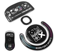 RUNJRX Patins à souris en verre personnalisés pour Logitech G Pro X Superlight, pieds de souris les plus rapides et les plus lisses, démarrage rapide, positionnement précis avec arrondis (noir)