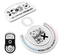 RUNJRX Patins à souris en verre personnalisés pour Logitech G Pro X Superlight, pieds de souris les plus rapides et les plus lisses, démarrage rapide, positionnement précis avec arrondis (blanc)