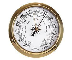 RUNLAIKEJI Baromètre mural de 145 mm, baromètre à cadran rond en métal, manomètre barométrique pour la maison, baromètre de pêche, baromètre pour la maison, intérieur et extérieur