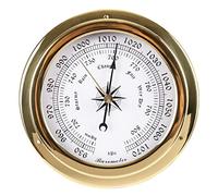 RUNLAIKEJI Baromètre Thermomètre Hygromètre Horloge, Manomètre Barométrique pour la maison, Baromètre Analogique Station Météo Instruments