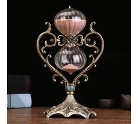 RUNLAIKEJI Sablier 30 minutes en métal et verre, décoratif, rose