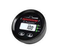 Runleader 12V / 24V 36V 48V Indicateur de Puissance de la Batterie, Heures et jauge de Tension, Applicable à la Batterie Lead Acid Gel LiFePO4 Trojan AGM 18650, écran de rétroéclairage