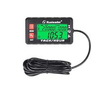 Runleader Compte-tours horaire, rappel d'entretien, rappel d'alerte RPM, heures initiales réglables, batterie remplaçable, utilisation pour tondeuse à gazon, générateur de tondeuse, équipement marin