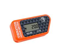 Runleader Compteur d’heures de vibration LCD pour l’entretien, conception de verrouillage sans câble et écran pour tondeuse à gazon, générateur, compresseur, tronçonneuse de moto, etc. (orange)