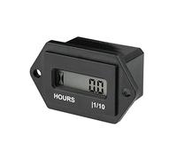 Runleader Compteur d’heures LCD numérique,DC 4.5V à 90V, stockage de données de travail, conception étanche pour tondeuse à gazon Générateur de tondeuse à feuilles
