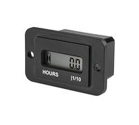 Runleader Compteur d’heures LCD numérique,DC 4.5V à 90V, stockage de données de travail, conception étanche pour tondeuse à gazon Générateur de tondeuse à feuilles