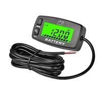 Runleader DC 12V à 48V Indicateur de capacité de batterie LCD, jauge de tension, moniteur de charge et de décharge, adapté pour batterie au plomb LiFePO4 Gel AGM fonctionne sur chariot de golf chariot