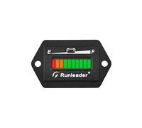 Runleader Indicateur de Batterie LED 12V 24V 36V 48V, Compteur de capacité de Batterie, Moniteur de Charge et décharge de Batterie pour voiturette de Golf véhicule électrique Star Car. (36V)