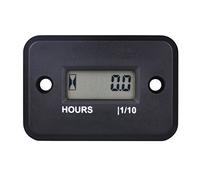 Runleader RL-HM006A inductive compteur horaire pour tous les moteurs à essence VTT UTV dirt bike outboards moto vélo de motocycle motoneige vélo PWC bateau marine imperméable à l'eau (black)