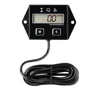 Runleader RL-HM011E Compteur horaire numérique & tachymètre avec rappel d'entretien pour moteurs à essence de tondeuse, tracteur, groupe électrogène, quad et petits équipements