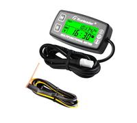 Runleader Tachymètre Compteur D'Heures,Jauge Température Dissipateur Moteur | RL-HM035A-TS003 Alarme RPM Et Temp,Écran Rétroéclairé Pour Tracteurs Tondeuses,Compresseurs,Générateurs,Motoneiges,Marine