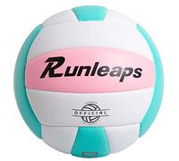 Runleaps Volley-ball, balle de volley-ball de plage, balle de volley-ball Soft Touch d'entraînement pour la plage, en plein air, jeu intérieur, taille 5