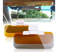 runmade Lot de 2 Pare-Soleil de Voiture Jour et Nuit - Anti-reflet - Anti-reflet - Visière de Conduite HD - Extension teintée