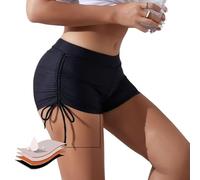 Runmeihe Bas Maillot de Bain Menstruel, Culotte de Bain Menstruelle, Period Swimwear de Sport pour Femmes, Slip de Bain Anti Fuite (FR/ES, Alpha/Lettres, Grand, Taille Normale, Taille Normale, Black)