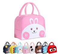 Runmeihe Sac Isotherme Repas Enfant Pour Les Filles, Les Garçons Et Les Étudiants, Sac À Lunch Isolant Réutilisable En Forme De Dessin Animé (Pink Rabbit)