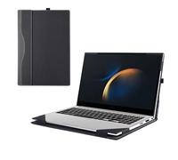 RUNMEIJIA Étui pour Samsung Galaxy Book 3 Pro/Galaxy Book 3 Pro 360/Galaxy Book 3 Ultra [Ne convient pas au Galaxy Book 3 360] 2 en 1, coque en cuir PU (noir)