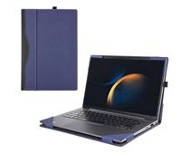 RUNMEIJIA Étui pour Samsung Galaxy Book 3 Pro/Galaxy Book 3 Pro 360/Galaxy Book 3 Ultra [Ne convient pas au Galaxy Book 3 360] 2 en 1, coque en cuir PU (bleu)