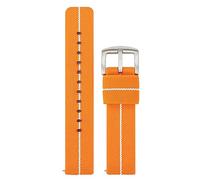 RUNMIND Bracelet de montre en nylon, bracelet de montre à dégagement rapide avec boucle ardillon en acier inoxydable, bracelet de montre de remplacement, Orange Blanc, 20 millimètres