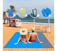 RUNMKUO Tapis de Plage Imperméable,Tapis de Plage Anti Sable 200 x 210 cm,Ultra légère, Couverture de Plage Anti-Sable Portable Résistante, pour Les Voyages, Le Camping, la randonnée,Vacances, etc