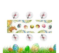 Runner per Tavola Pasquale - 72 x 13 pouces Tovaglia avec Uova et Conigli Dipinti à la main 183 cm, Decoraioni per Tavola di Pasqua, Ideale per Casa Ufficio Cucina Festa con Famiglia et Amici