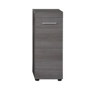 RunnerMoon Armoire de rangement pour salle de bain, 1 porte, argent fumé.