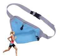 Running Belt, Money Belt, Phone Holder for Running, Money Belts for Travel Hidden 11.02x8.27x7.87 Inches and Running Fanny Pack Adjustable Waist Pack Large Capacity for Women and Men, Bleu clair.,