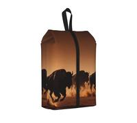 Running Buffalo Herd Sac à chaussures de voyage étanche Organiseur de chaussures pour valise 3 en 1 Pochette de rangement pour baskets de gym