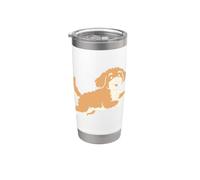 Running Cavapoo Dog Breed Mom Pet Lovers Owner Gobelet isotherme en acier inoxydable double paroi