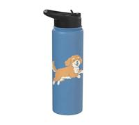 Running Cavapoo Dog Breed Mom Pet Lovers Owner Stainless Steel Insulated Water Bottle