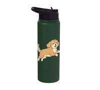 Running Cavapoo Dog Breed Mom Pet Lovers Owner Stainless Steel Insulated Water Bottle