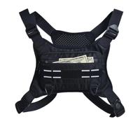 Running Chest Bag, Reflective Adjustable Pouch, Breathable Running Vest for Workouts, Cycling, Mountain Climbing, Waterproof for Men & Women, Travel, 300g,