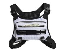 Running Chest Bag, Workout Chest Pouch, Heartwarming Gift, Reflective Safety Pack, Adjustable Breathable Vest, Lightweight Secure Storage, Ideal for Cycling Hiking Climbing