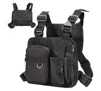 Running Chest Pack, Chest Bag Vest Backpack, 10.24x1.18x8.66 inches Lightweight Adjustable Storage Pouch for Runners and Outdoor Workout, Hiking Travel Jogging Biking Hunting